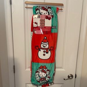 Hello Kitty throw blanket - Red and Green